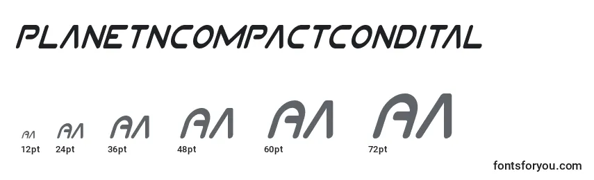 Planetncompactcondital Font Sizes