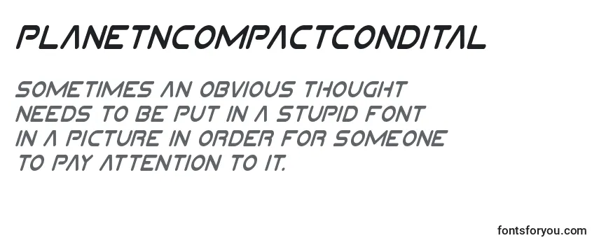 Planetncompactcondital Font