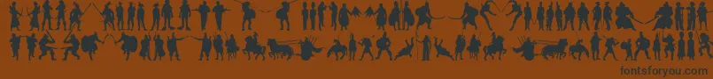 Шрифт Timewarriors11 – чёрные шрифты на коричневом фоне