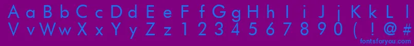 FuturistFixedWidth Font – Blue Fonts on Purple Background