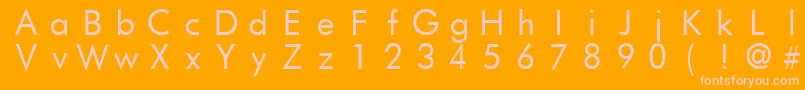 FuturistFixedWidth Font – Pink Fonts on Orange Background