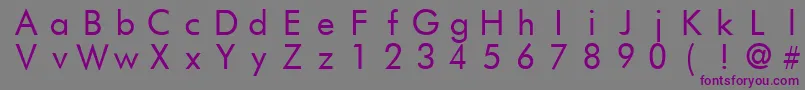 フォントFuturistFixedWidth – 紫色のフォント、灰色の背景
