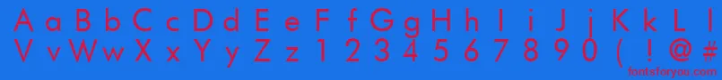 フォントFuturistFixedWidth – 赤い文字の青い背景