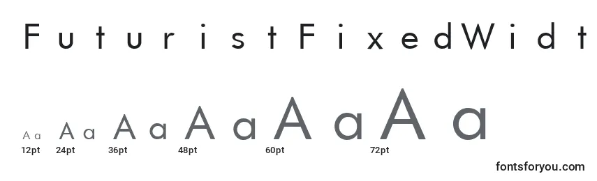 Größen der Schriftart FuturistFixedWidth