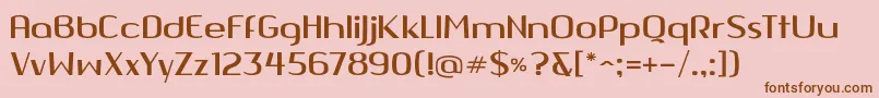 Quango Font – Brown Fonts on Pink Background