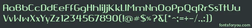 フォントQuango – 黒い背景に緑の文字