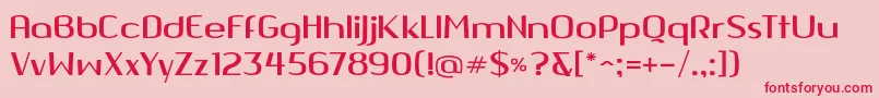 Шрифт Quango – красные шрифты на розовом фоне