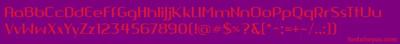 Quango Font – Red Fonts on Purple Background