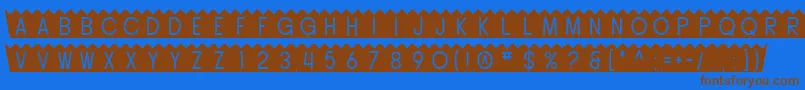 SfButtacup Font – Brown Fonts on Blue Background
