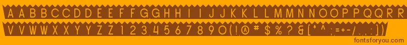 SfButtacup Font – Brown Fonts on Orange Background