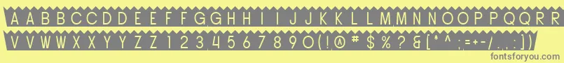 SfButtacup Font – Gray Fonts on Yellow Background