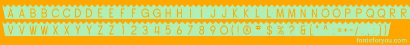 SfButtacup Font – Green Fonts on Orange Background