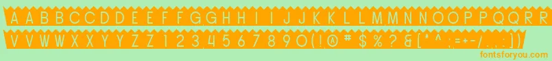 SfButtacup Font – Orange Fonts on Green Background
