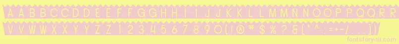 SfButtacup Font – Pink Fonts on Yellow Background