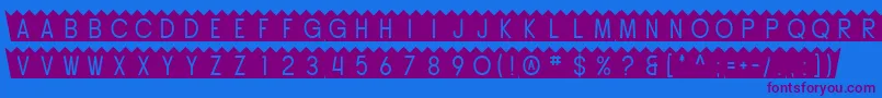 SfButtacup Font – Purple Fonts on Blue Background