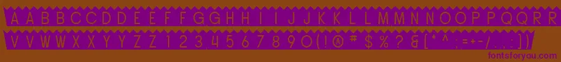 SfButtacup Font – Purple Fonts on Brown Background