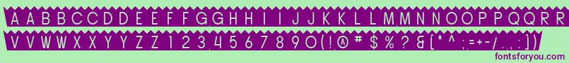 SfButtacup Font – Purple Fonts on Green Background