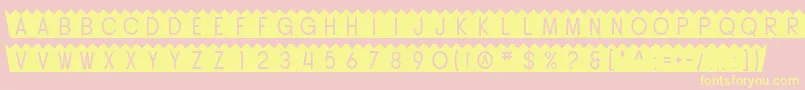 SfButtacup Font – Yellow Fonts on Pink Background