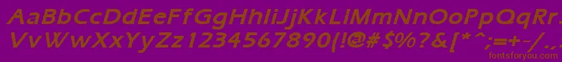Шрифт ErgoemildBoldItalic – коричневые шрифты на фиолетовом фоне