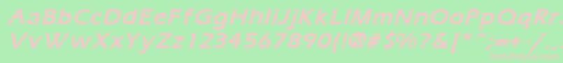 ErgoemildBoldItalic Font – Pink Fonts on Green Background