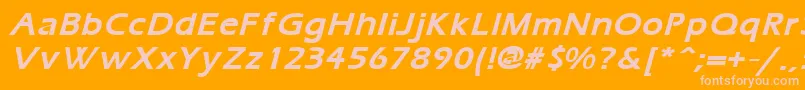 ErgoemildBoldItalic Font – Pink Fonts on Orange Background