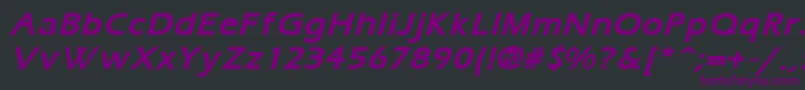 ErgoemildBoldItalic Font – Purple Fonts on Black Background