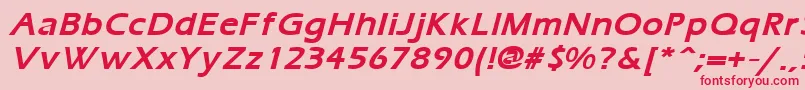 フォントErgoemildBoldItalic – ピンクの背景に赤い文字