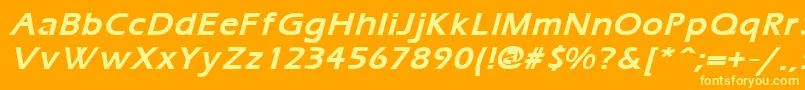 フォントErgoemildBoldItalic – オレンジの背景に黄色の文字