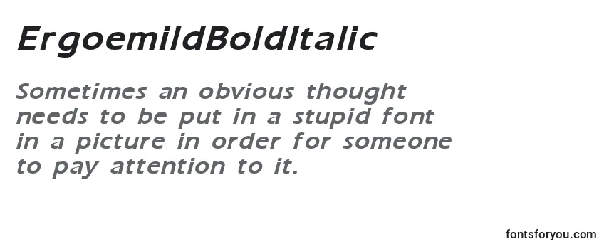 ErgoemildBoldItalic Font