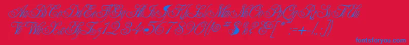 Election Font – Blue Fonts on Red Background