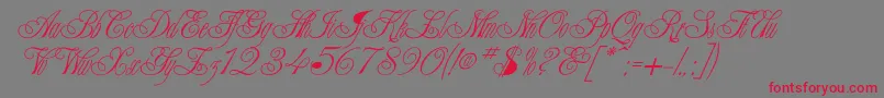 Election-Schriftart – Rote Schriften auf grauem Hintergrund