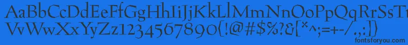 Preissigantikva Font – Black Fonts on Blue Background