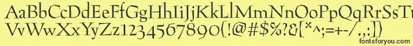 Preissigantikva Font – Black Fonts on Yellow Background