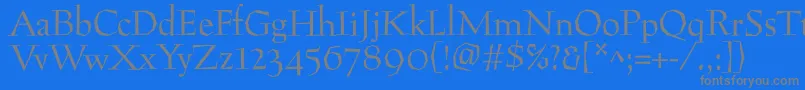 Preissigantikva Font – Gray Fonts on Blue Background