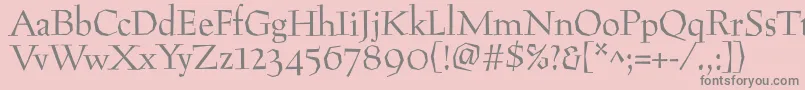 Preissigantikva Font – Gray Fonts on Pink Background