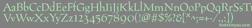 Preissigantikva Font – Green Fonts on Gray Background
