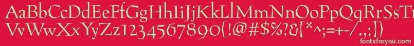 Preissigantikva Font – Green Fonts on Red Background