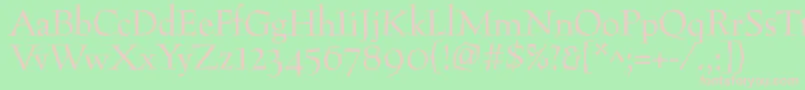 Preissigantikva Font – Pink Fonts on Green Background