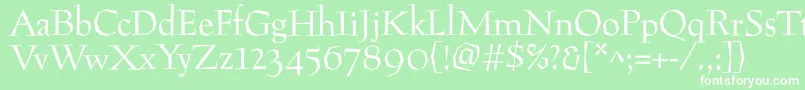 Preissigantikva Font – White Fonts on Green Background