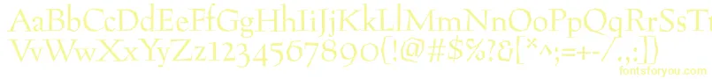 Preissigantikva Font – Yellow Fonts on White Background