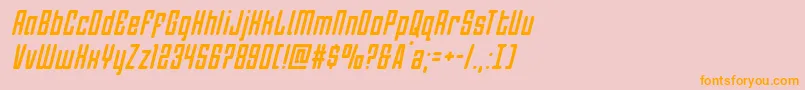 Darklighteritalcondital Font – Orange Fonts on Pink Background