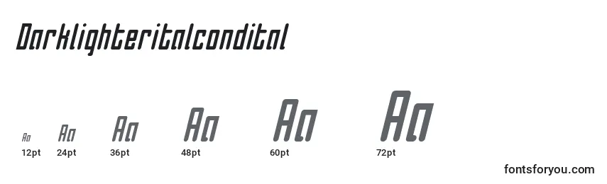 Darklighteritalcondital Font Sizes