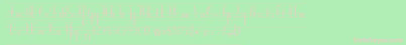 EcolierCp Font – Pink Fonts on Green Background