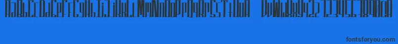 SuperfuckedTall Font – Black Fonts on Blue Background