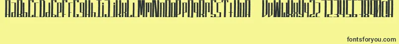 SuperfuckedTall Font – Black Fonts on Yellow Background