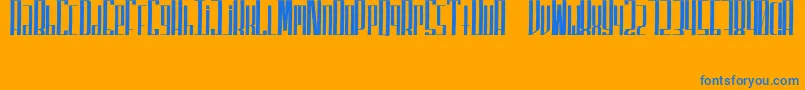 SuperfuckedTall Font – Blue Fonts on Orange Background