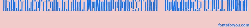 SuperfuckedTall Font – Blue Fonts on Pink Background