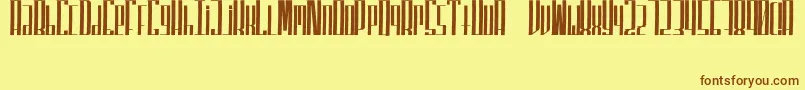 SuperfuckedTall Font – Brown Fonts on Yellow Background