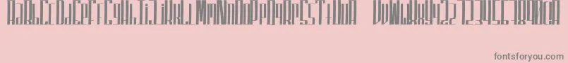 SuperfuckedTall-fontti – harmaat kirjasimet vaaleanpunaisella taustalla