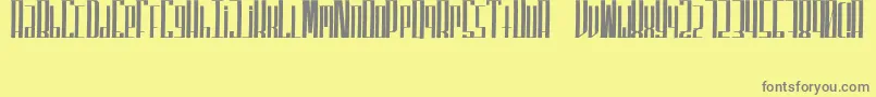 SuperfuckedTall Font – Gray Fonts on Yellow Background